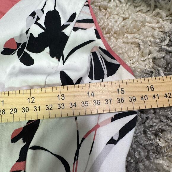 White House Black Market Cotton Floral Print Fit and Flare Dress Size 0 - Picture 7 of 7